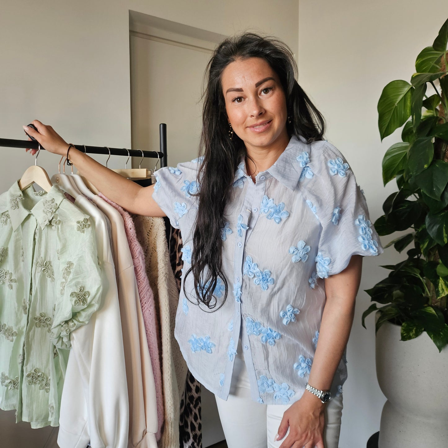 Blouse korte mouw (2 kleuren)